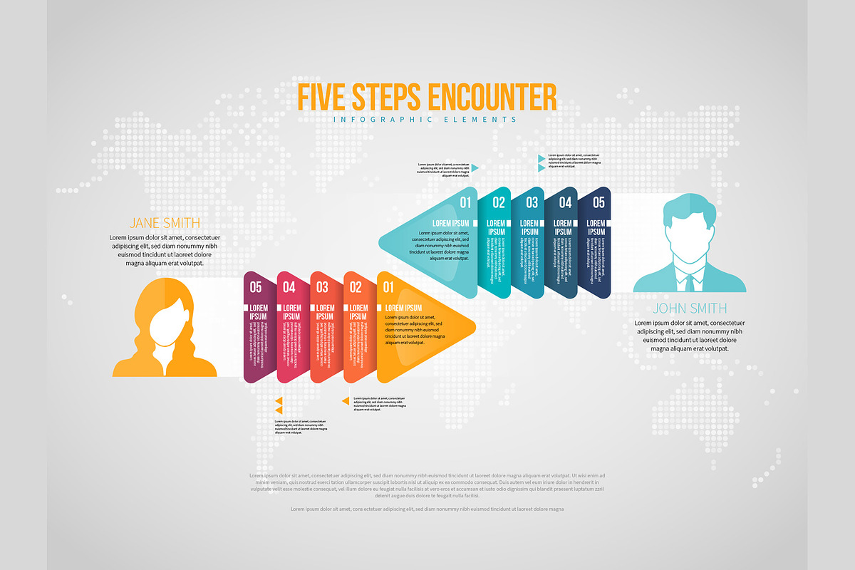 Five Steps Encounter Infographic, a Templates & Theme by h.utomo