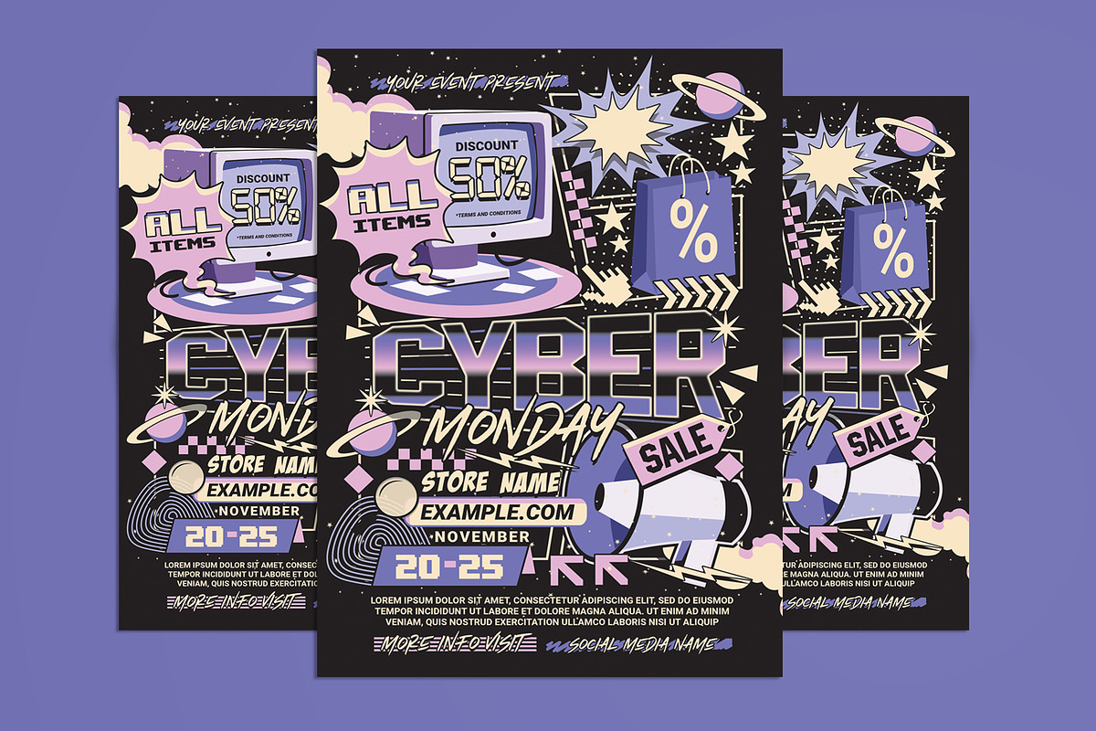 Cyber Monday Sale Flyer, a Flyer Template by Muhamad Iqbal hidayat (Photo 1 of 4)