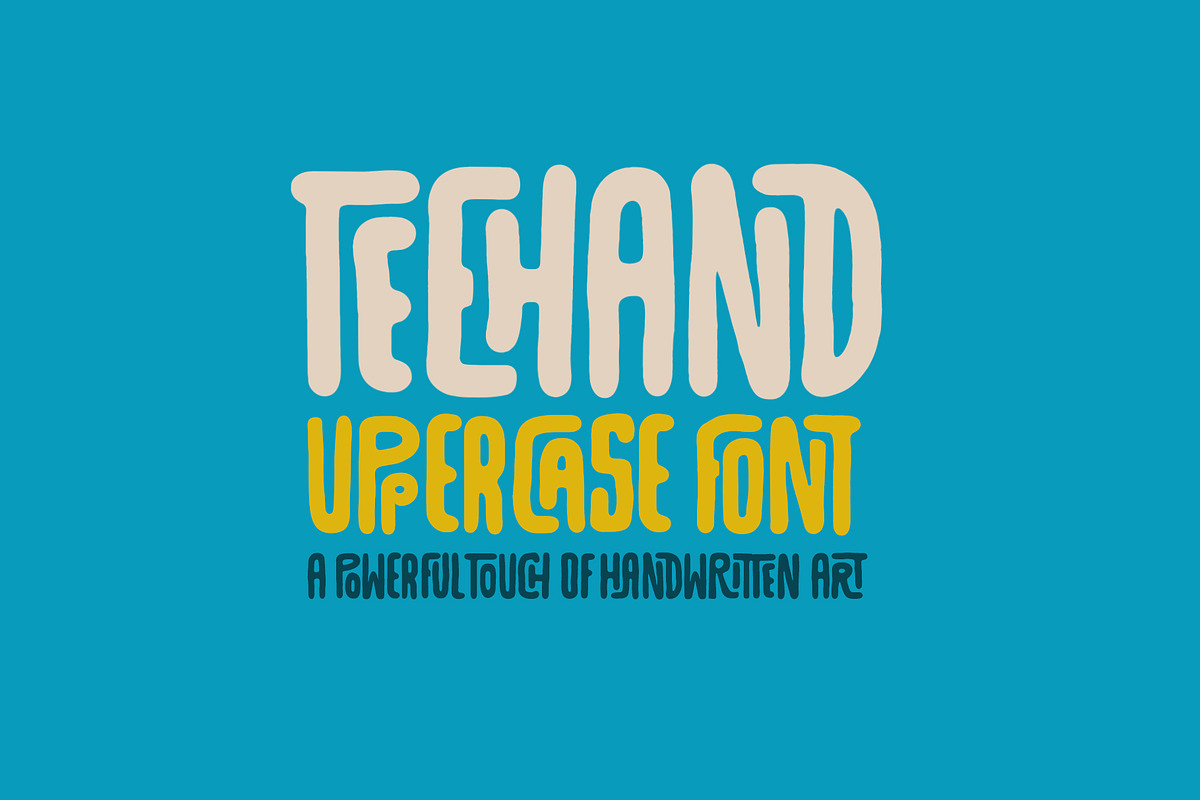 Teehand Uppercase Font, a Font by akropol (Photo 1 of 3)