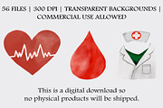 Watercolor Medical Clipart Set, a Healthcare Illustration by CropUp Creative (Thumbnail 4 of 4)