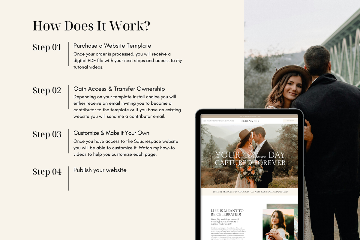 Squarespace 7.1 Template Serena Rey, a Squarespace Template by thrivedigitally (Photo 5 of 9)