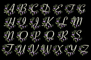 Floral Lavender Alphabet Monogram, an Illustration by Stellalunarts (Thumbnail 3 of 3)