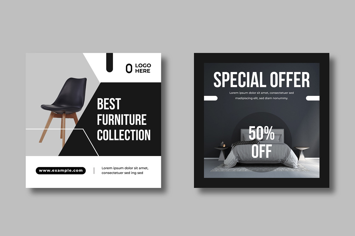 Modern Furniture Social Media Design, a Social Media Template by MightyDesign (Photo 3 of 8)