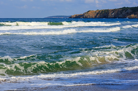Sea storm and waves featuring bulgaria, beach, and cloud, a Nature Photo by YuriyB