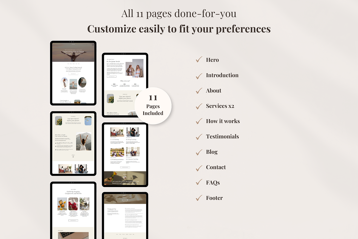 Life Coach Canva Website Template, a Landing Page Template by GlamWebDesigns (Photo 6 of 8)