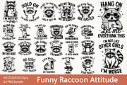 Funny Raccoon, Raccoon Quotes PNG, an Object Graphic by GlitterCraft (Thumbnail 1 of 2)