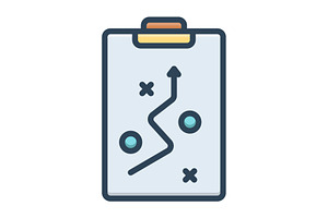 Strategy plan color icon, a Duotone Icon by Creative priyanka