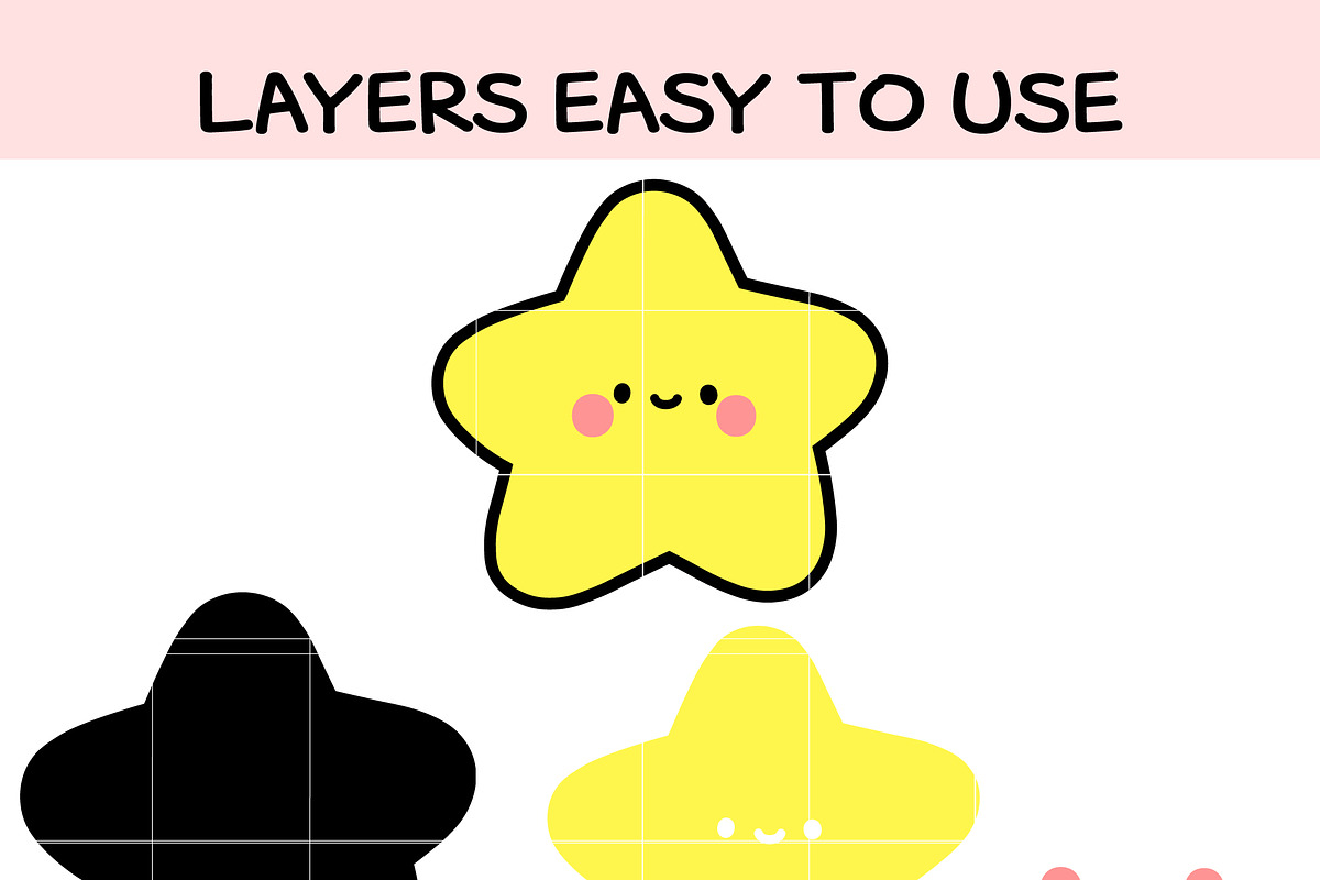 Cute Baby Star SVG Bundle, an Illustration by TheHitShop (Photo 8 of 9)