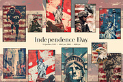 Independence Day Poster Collection, an Illustration by Art's and patterns (Thumbnail 1 of 3)