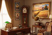 Golden Wheat Sunset Painting print, a Background Graphic by Floraphoria (Thumbnail 5 of 11)