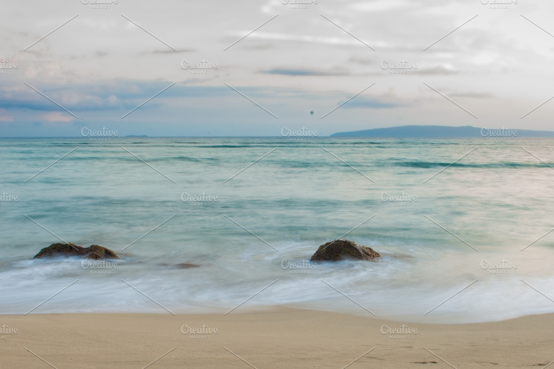 Ocean and sand containing beach, ocean, and blue ocean, a Nature Photo by RodrigoM Photographs