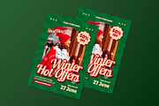 Snowflakes Hot Offers Flyer, a Flyer Template by MMPixelCraft (Thumbnail 3 of 6)