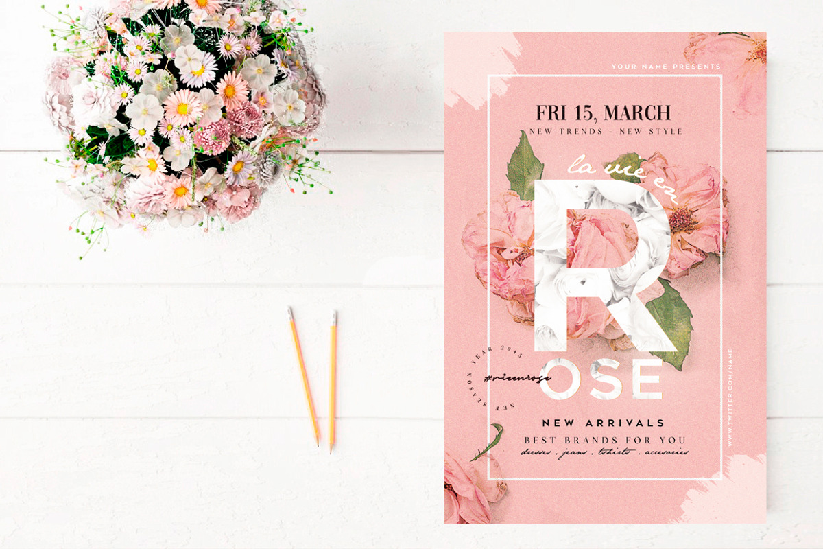 La Vie En Rose Flyer Template, a Flyer Template by Touringxx Creative Studio (Photo 2 of 3)