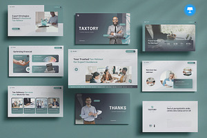 Tax Advisor Keynote, a Presentation Template by Pixslides
