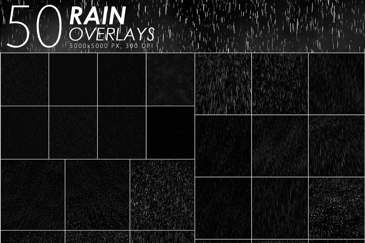525 Rain, Snow, Lightning Overlays, a Texture Graphic by ArtistMef (Photo 5 of 11)