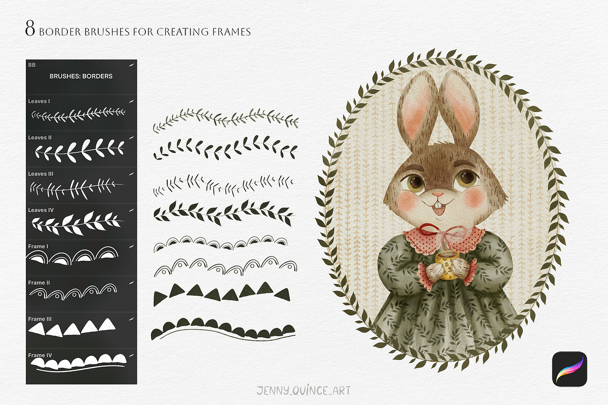 Procreate Brushes - Pattern Brushes, a Brush Add-On by Jenny Quince (Photo 9 of 13)