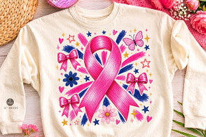 Girly Breast Cancer Awareness Png, an Object Illustration by Libby Wishes