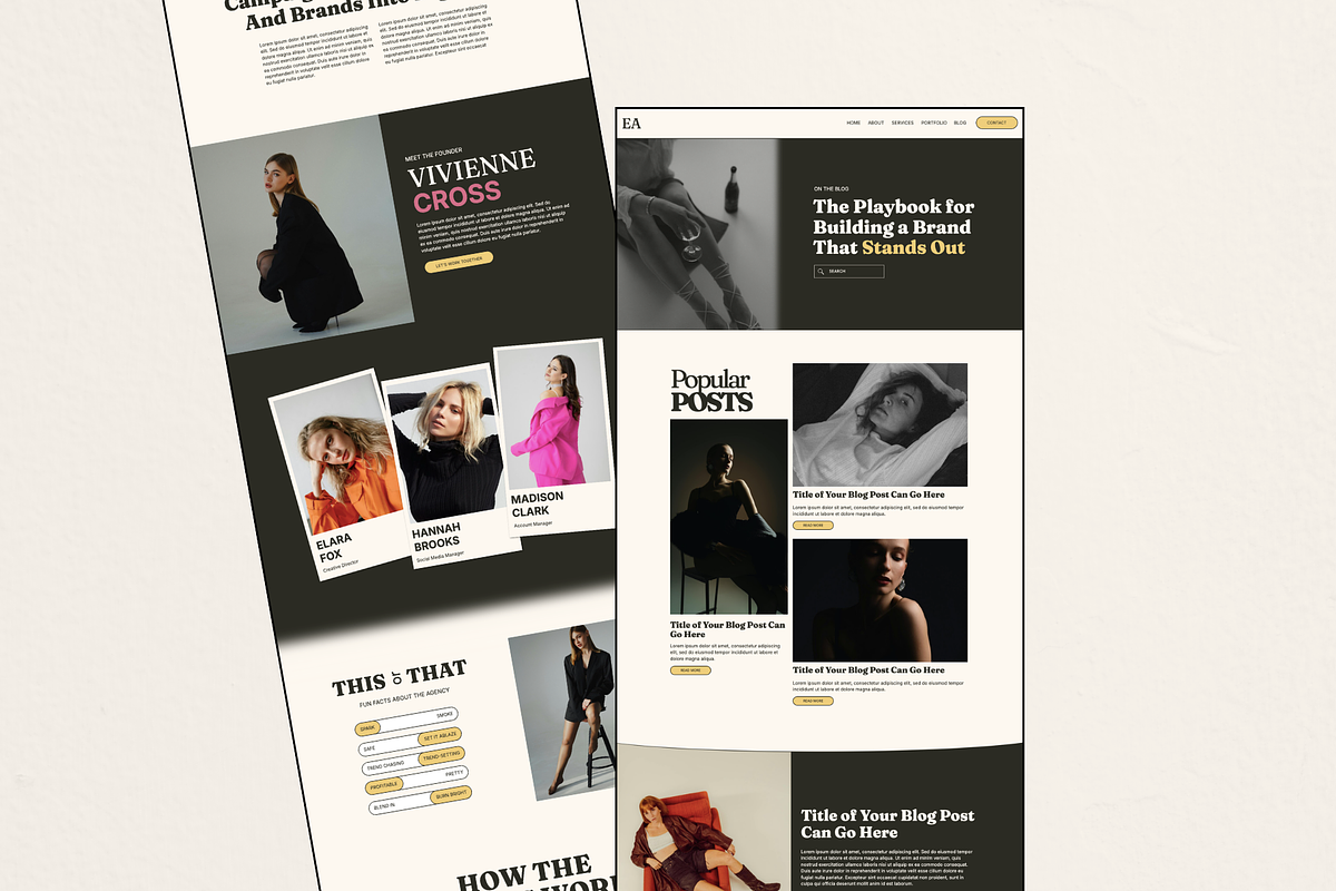 Bold Yellow Showit Agency Template, a Squarespace Template by Breah Designs (Photo 6 of 10)