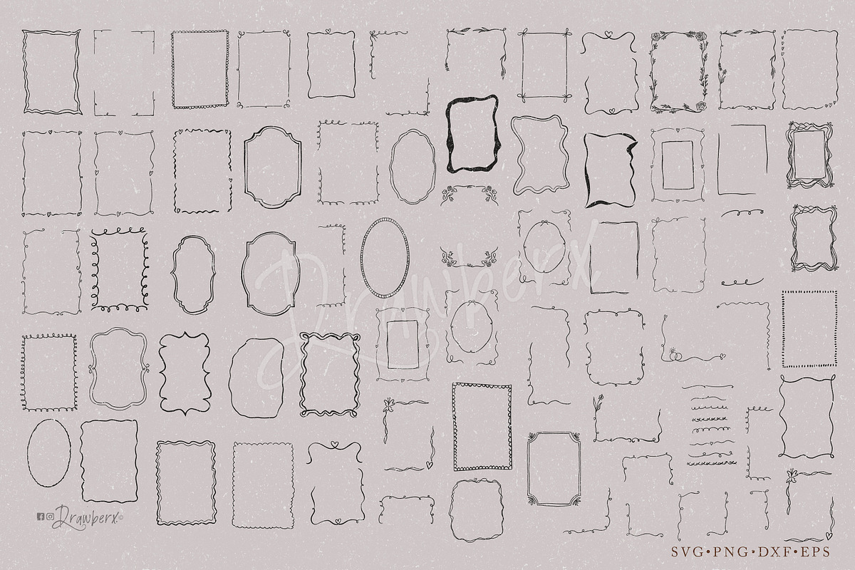 Whimsical Hand Drawn Frames art 009, a Graphic by Drawberx (Photo 13 of 13)