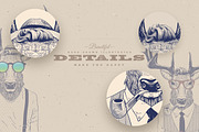 Hipster Deer Characters, a Work Illustration by blauananas (Thumbnail 6 of 8)