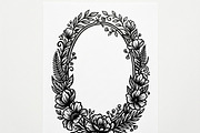 50 Elegant Floral Oval Mirror Frame, a Decorative Illustration by Amazin_art (Thumbnail 10 of 29)
