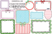 Christmas Coquette Frame Clipart, an Illustration by Daily.Designs (Thumbnail 1 of 4)