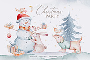 70% off Watercolor Christmas Bundle, an Animal Illustration by Peace ART (Thumbnail 6 of 37)