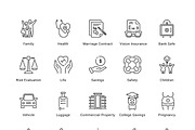 Insurance icons, an Outline Icon by vectorstank (Thumbnail 4 of 4)
