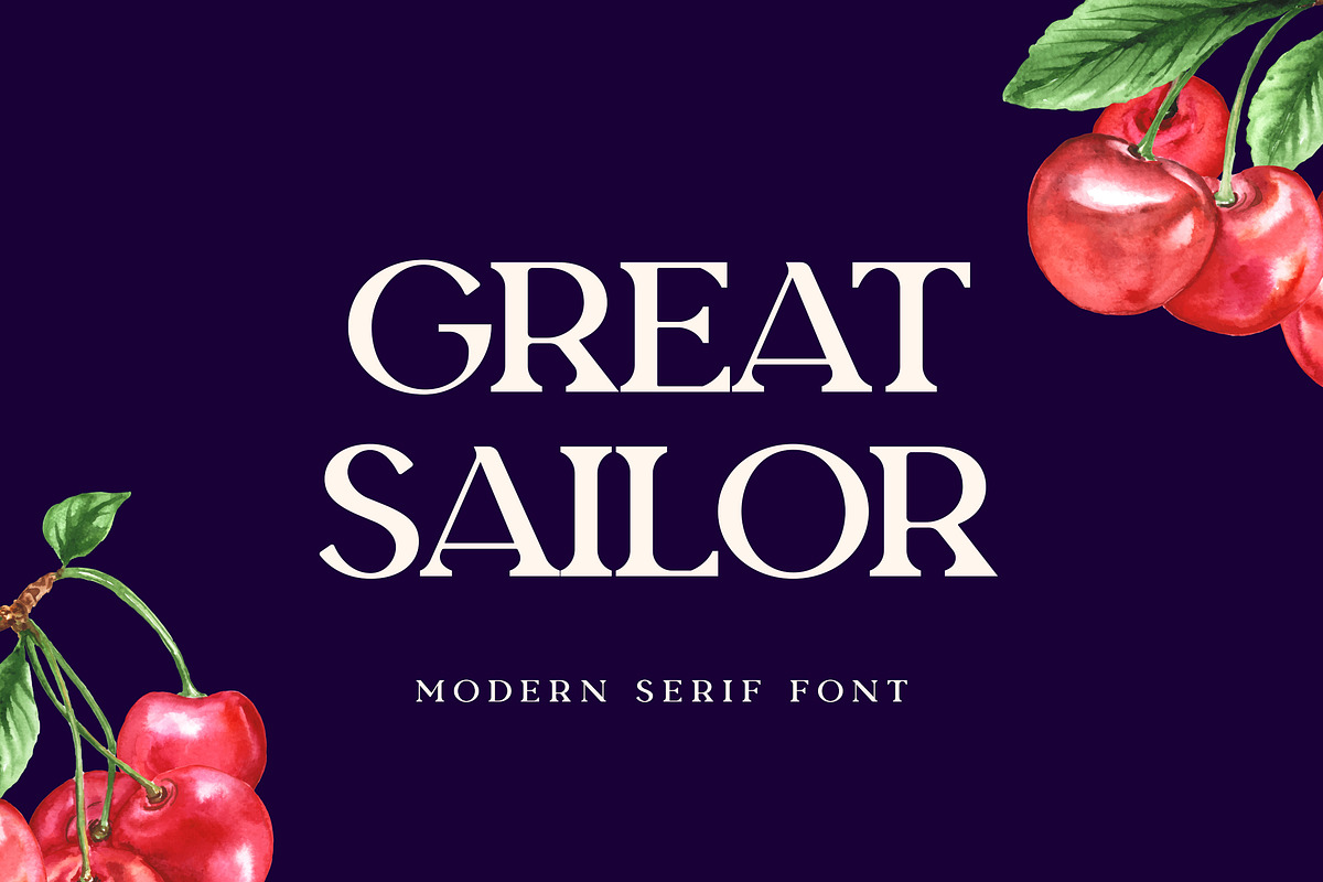 Great Sailor Serif Display Font, a Serif Font by UICreative (Photo 1 of 5)