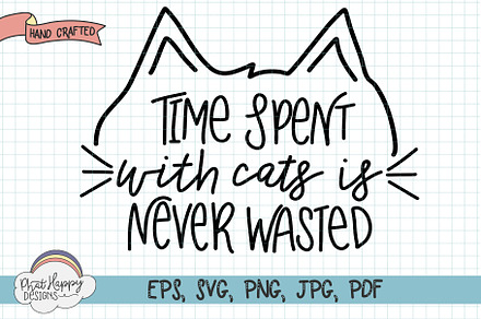 Cat Lovers Hand Lettered SVG