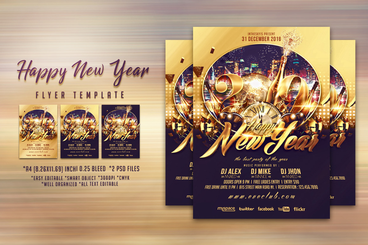 New Years Flyer Bundle V2, a Flyer Template by InTheSky15 (Photo 2 of 6)