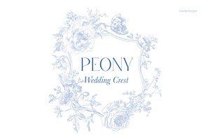 Peony Wedding Crest