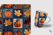 Farmhouse Denim Patchwork Pattern, a Pattern Graphic by Creative Store (Thumbnail 3 of 5)