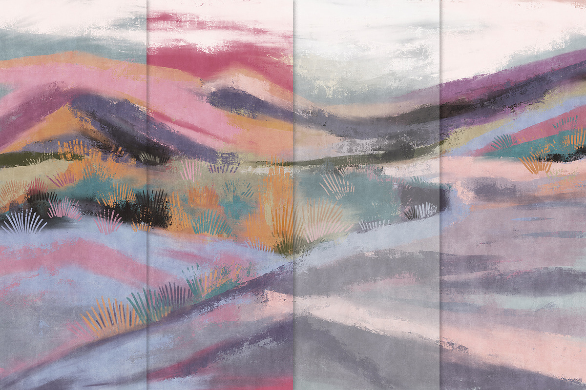 Wallpaper Soft Sunset Landscape, a Wallpaper Graphic by apollinariia_shop (Photo 2 of 9)