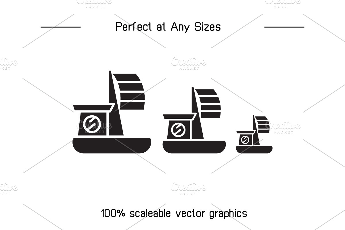 Sailing Boat and Ship Icons, a Transportation Illustration by Designfour (Photo 7 of 7)