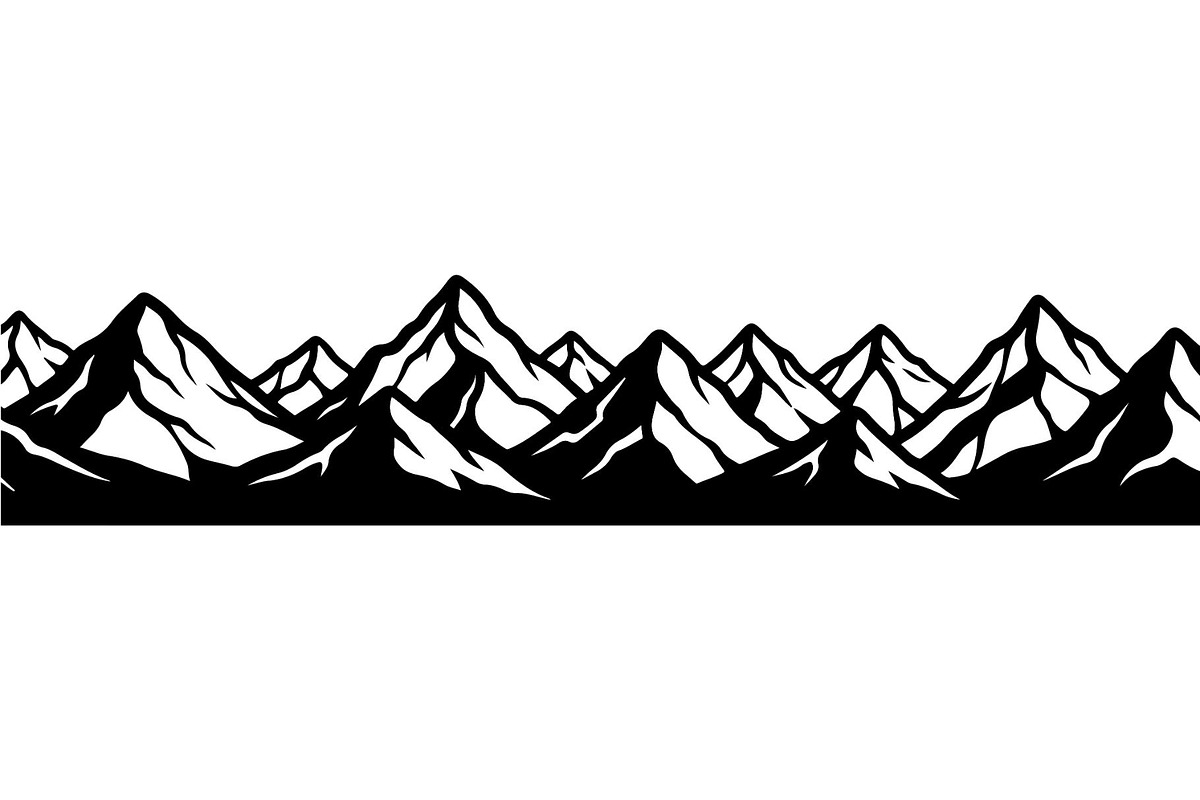 Mountain Range Silhouette, an Object Graphic by Designer_Momina (Photo 12 of 20)