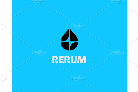 Abstract logo of drop and star preview 2