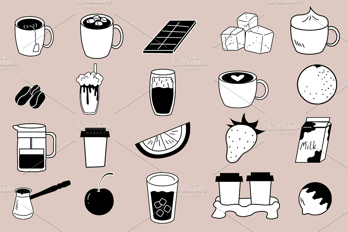 Café: Hand-Drawn People & Food, a Food Illustration by Schumacher Shop (Photo 8 of 14)