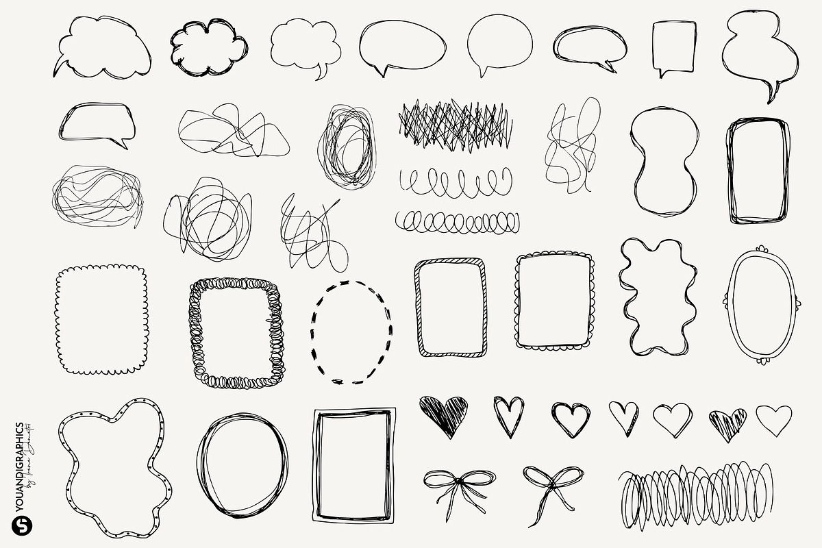 Analog | Hand Drawn Elements Set, a Texture Graphic by Youandigraphics (Photo 10 of 17)