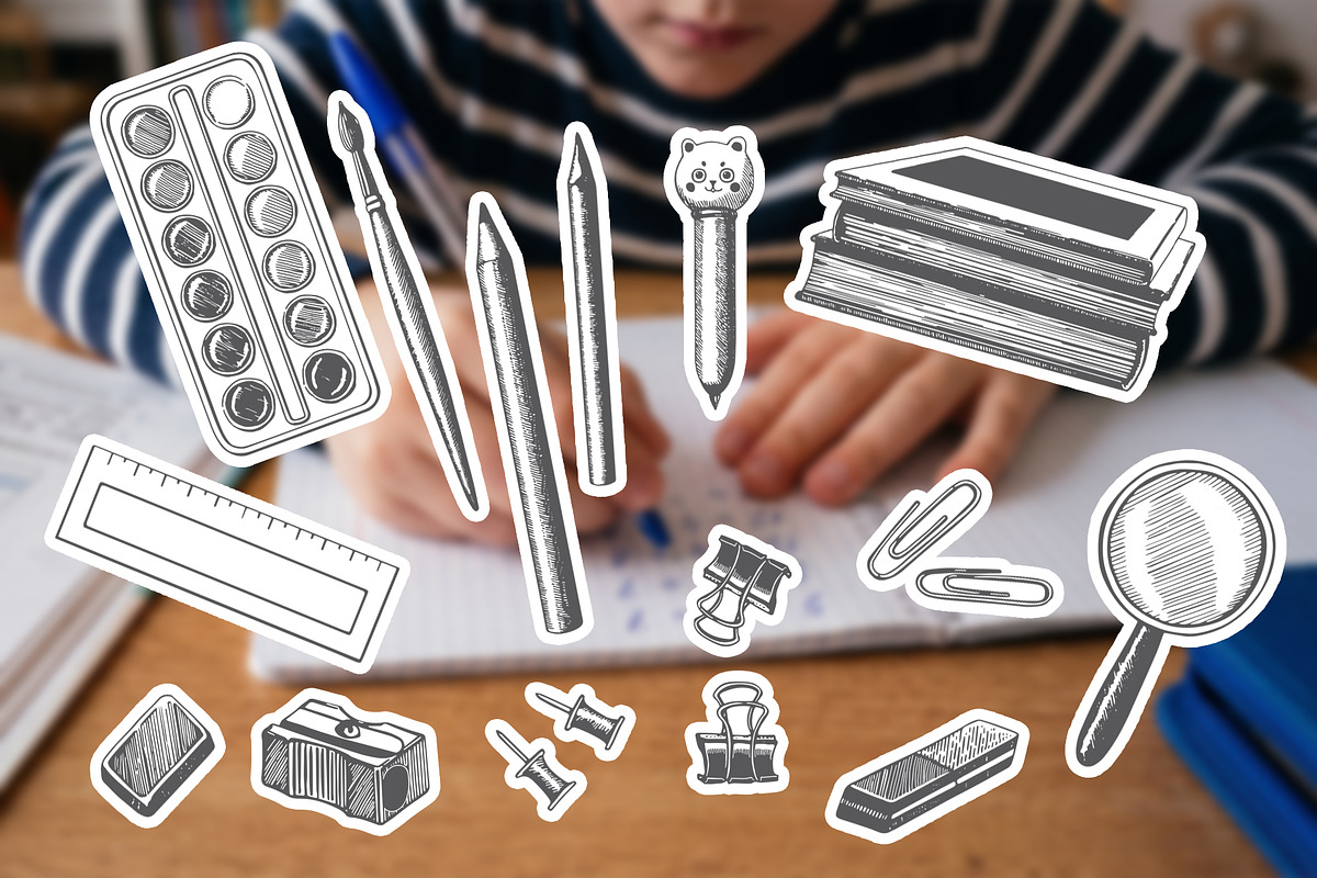 Back to School Supplies Vector, an Education Illustration by YarovaArt (Photo 4 of 15)