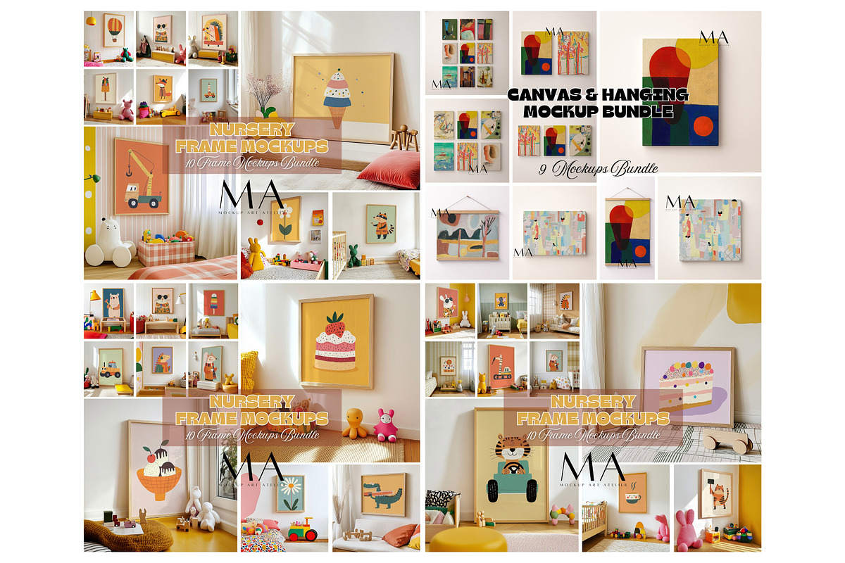 Mega Interior Frame Mockup Pack, a Household Mockup by Mockup Art Atelier (Photo 43 of 60)