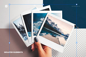 Hand Holding Instant Photo Mockup