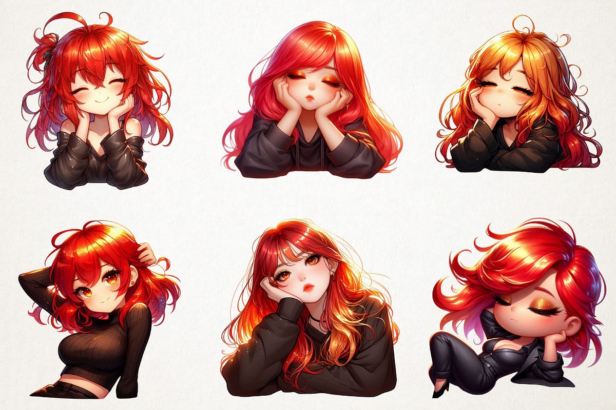Funny Lazy Red-Haired Woman, an Illustration by RobertsArt (Photo 5 of 7)