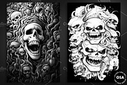 Monochromatic Evil Poster Set, a Background Graphic by Other Side Art (Thumbnail 4 of 5)