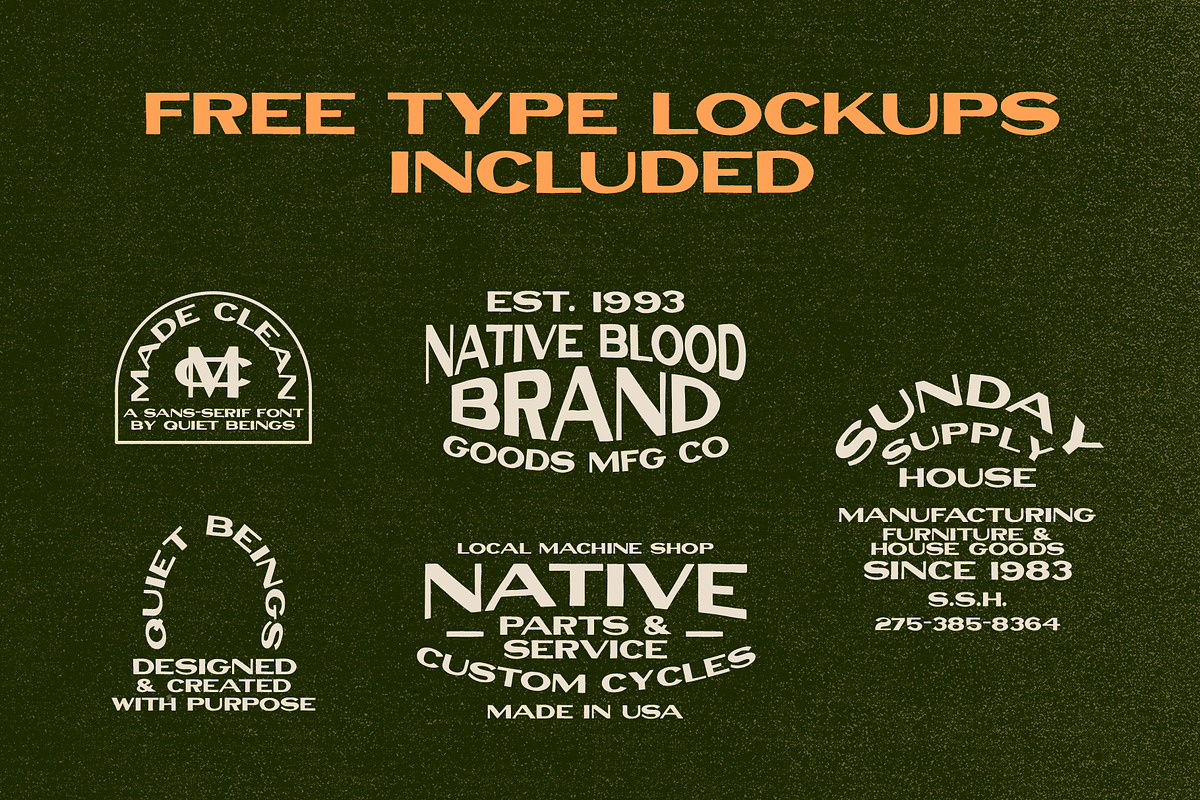 Made Clean - Vintage Inspired Font, a Handwritten Font by Quiet Beings Design Studi (Photo 8 of 9)