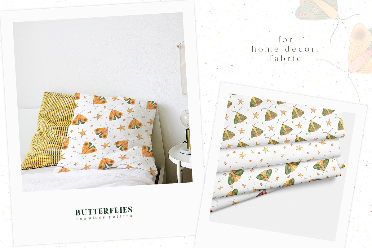 Butterfly seamless patterns, a Pattern Graphic by viktoriiavk (Photo 4 of 7)