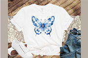 Blue Chinoiserie Summer Clipart PNG, an Illustration by Sublimation Artist (Thumbnail 4 of 6)