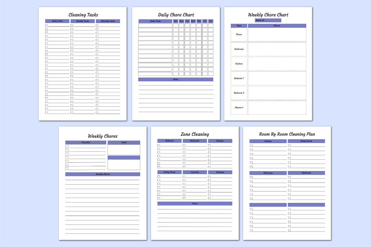 Household Cleaning & Chore Planner., a Stationery Template by Shumaya (Photo 3 of 4)