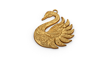 Swan Pendant -01 Printable Jewelry