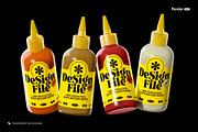 Sauce Bottle Mockup Set, a Packaging Mockup by Renderteam (Thumbnail 5 of 12)